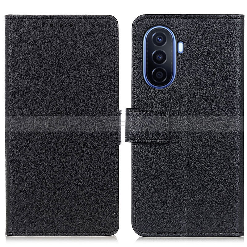 Funda de Cuero Cartera con Soporte Carcasa M08L para Huawei Nova Y70 Plus Negro