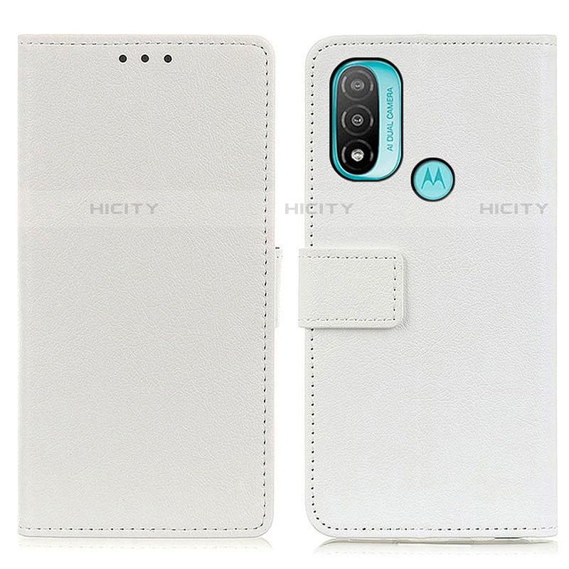 Funda de Cuero Cartera con Soporte Carcasa M08L para Motorola Moto E30 Blanco