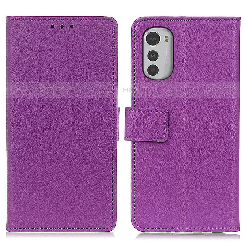 Funda de Cuero Cartera con Soporte Carcasa M08L para Motorola Moto E32s Morado