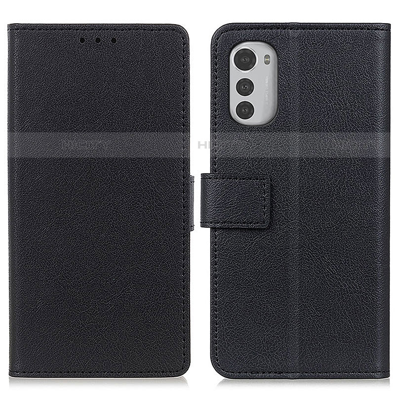 Funda de Cuero Cartera con Soporte Carcasa M08L para Motorola Moto E32s Negro