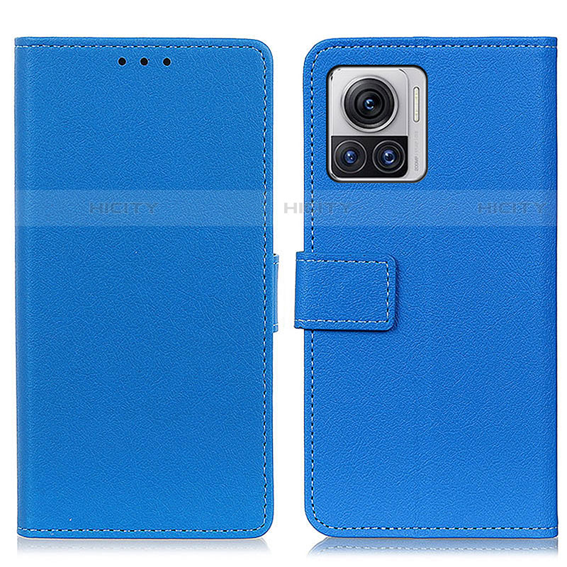 Funda de Cuero Cartera con Soporte Carcasa M08L para Motorola Moto Edge 30 Ultra 5G Azul