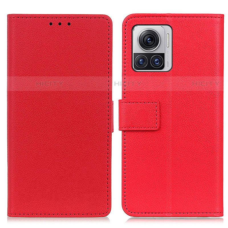 Funda de Cuero Cartera con Soporte Carcasa M08L para Motorola Moto Edge 30 Ultra 5G Rojo