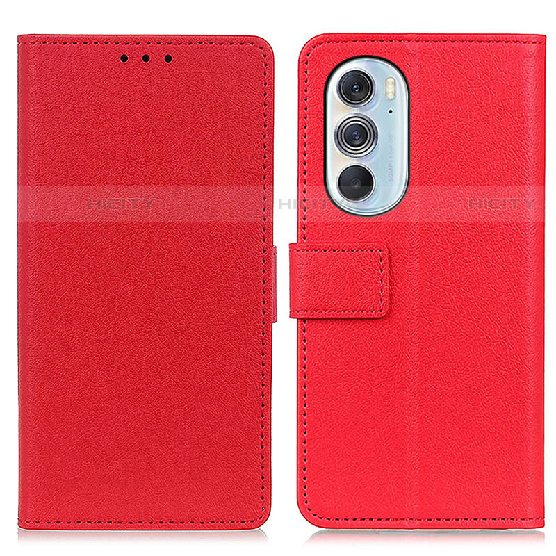 Funda de Cuero Cartera con Soporte Carcasa M08L para Motorola Moto Edge Plus (2022) 5G Rojo