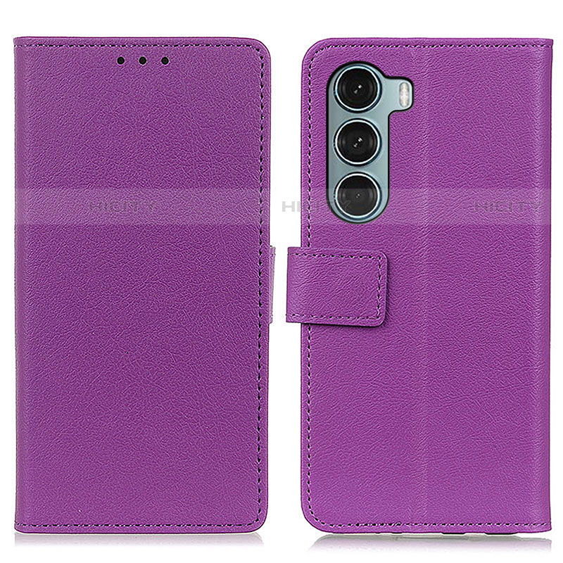 Funda de Cuero Cartera con Soporte Carcasa M08L para Motorola Moto Edge S30 5G Morado