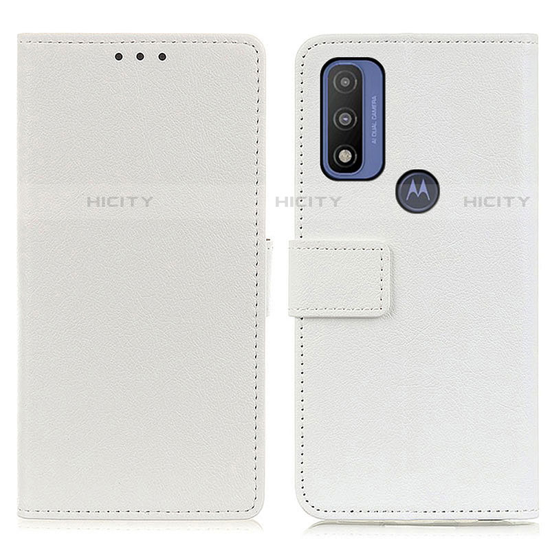 Funda de Cuero Cartera con Soporte Carcasa M08L para Motorola Moto G Pure Blanco