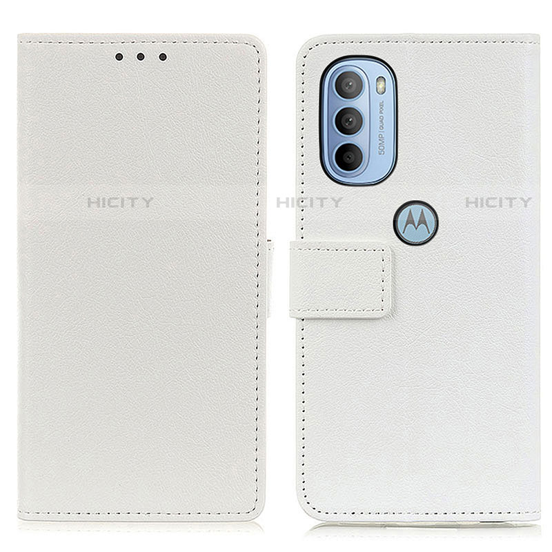 Funda de Cuero Cartera con Soporte Carcasa M08L para Motorola Moto G31 Blanco