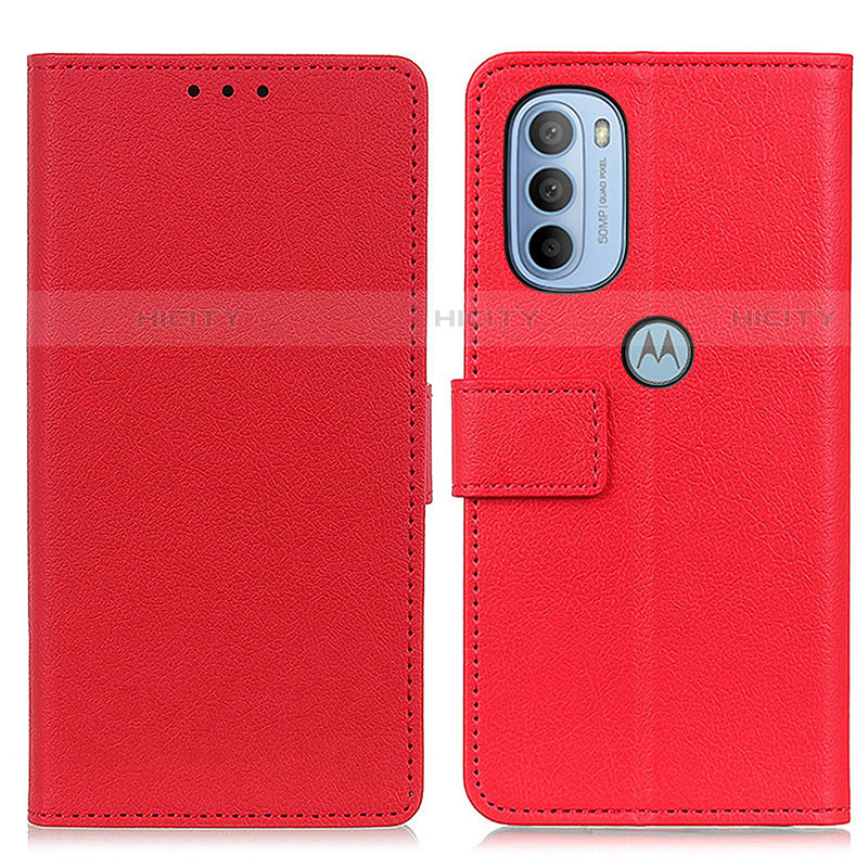 Funda de Cuero Cartera con Soporte Carcasa M08L para Motorola Moto G31 Rojo