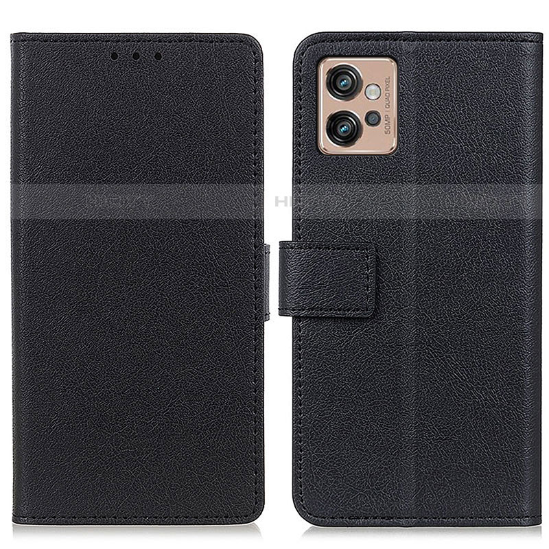 Funda de Cuero Cartera con Soporte Carcasa M08L para Motorola Moto G32 Negro