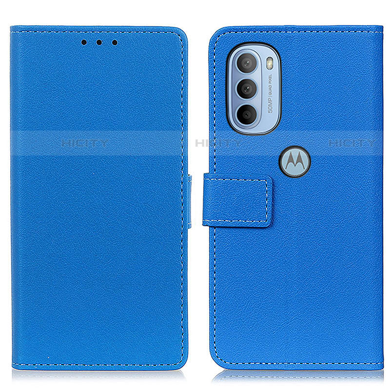 Funda de Cuero Cartera con Soporte Carcasa M08L para Motorola Moto G41 Azul