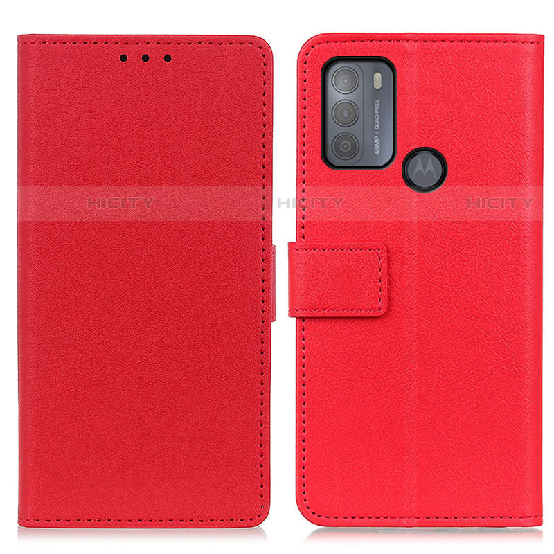 Funda de Cuero Cartera con Soporte Carcasa M08L para Motorola Moto G50 Rojo