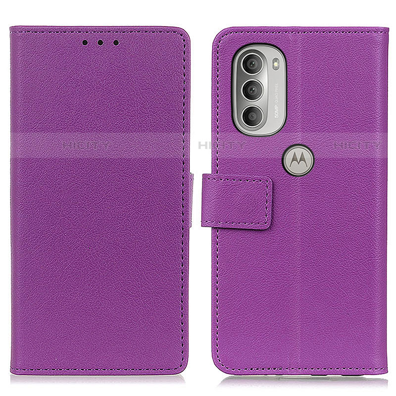 Funda de Cuero Cartera con Soporte Carcasa M08L para Motorola Moto G51 5G