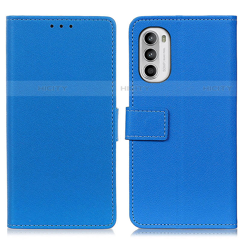 Funda de Cuero Cartera con Soporte Carcasa M08L para Motorola MOTO G52 Azul