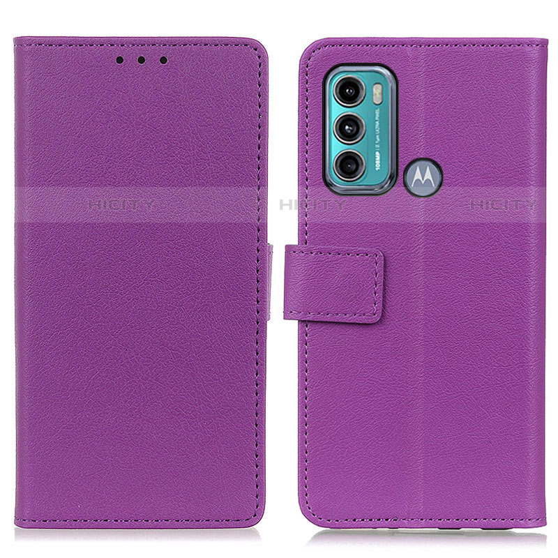 Funda de Cuero Cartera con Soporte Carcasa M08L para Motorola Moto G60 Morado