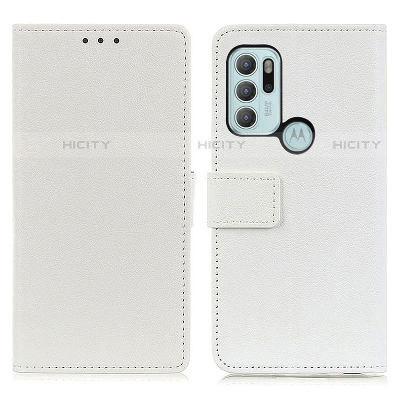 Funda de Cuero Cartera con Soporte Carcasa M08L para Motorola Moto G60s Blanco