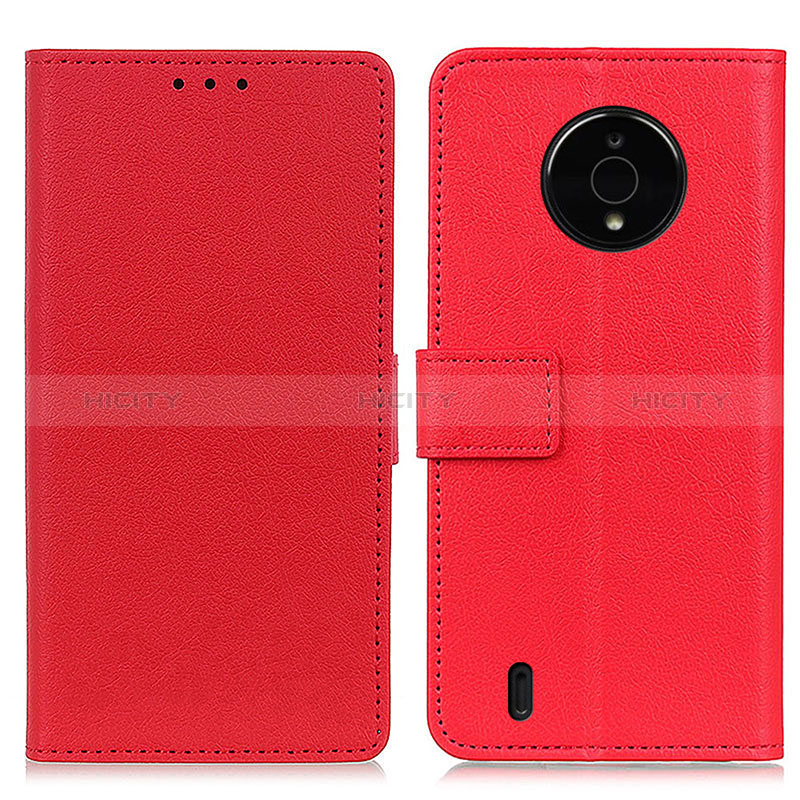 Funda de Cuero Cartera con Soporte Carcasa M08L para Nokia C200 Rojo