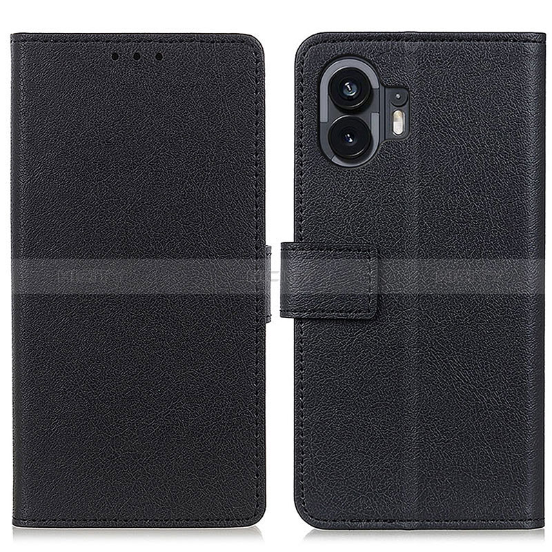 Funda de Cuero Cartera con Soporte Carcasa M08L para Nothing Phone 2 Negro