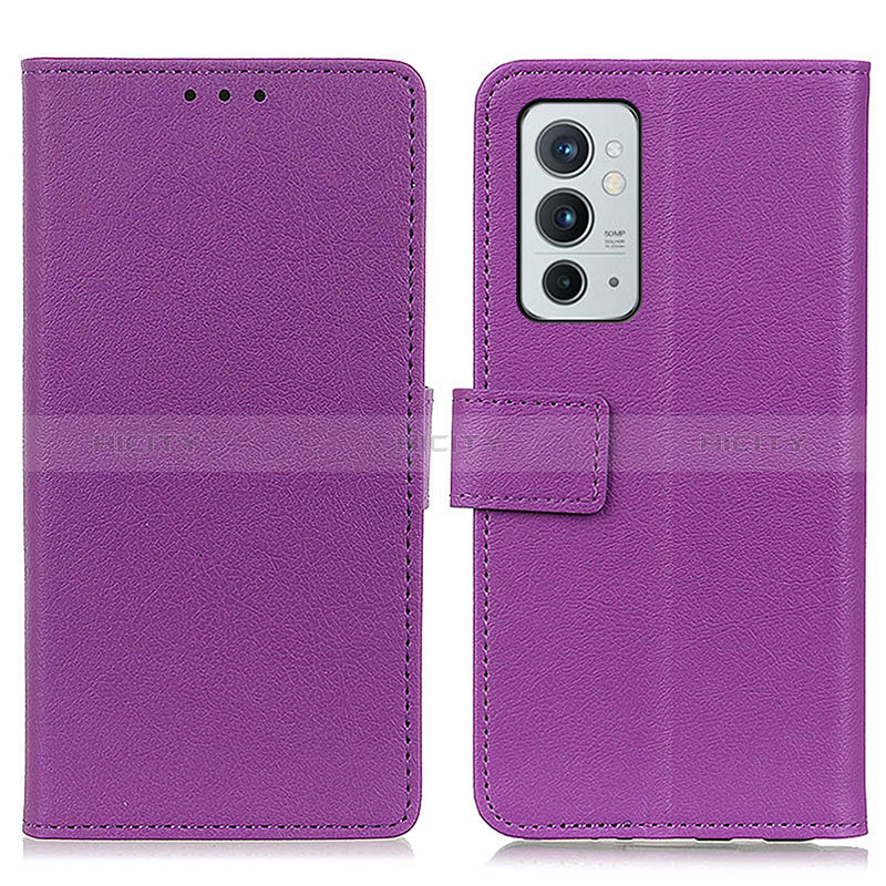 Funda de Cuero Cartera con Soporte Carcasa M08L para OnePlus 9RT 5G Morado