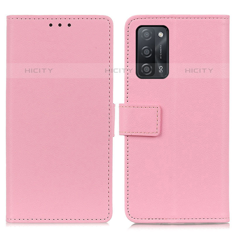 Funda de Cuero Cartera con Soporte Carcasa M08L para Oppo A53s 5G Rosa