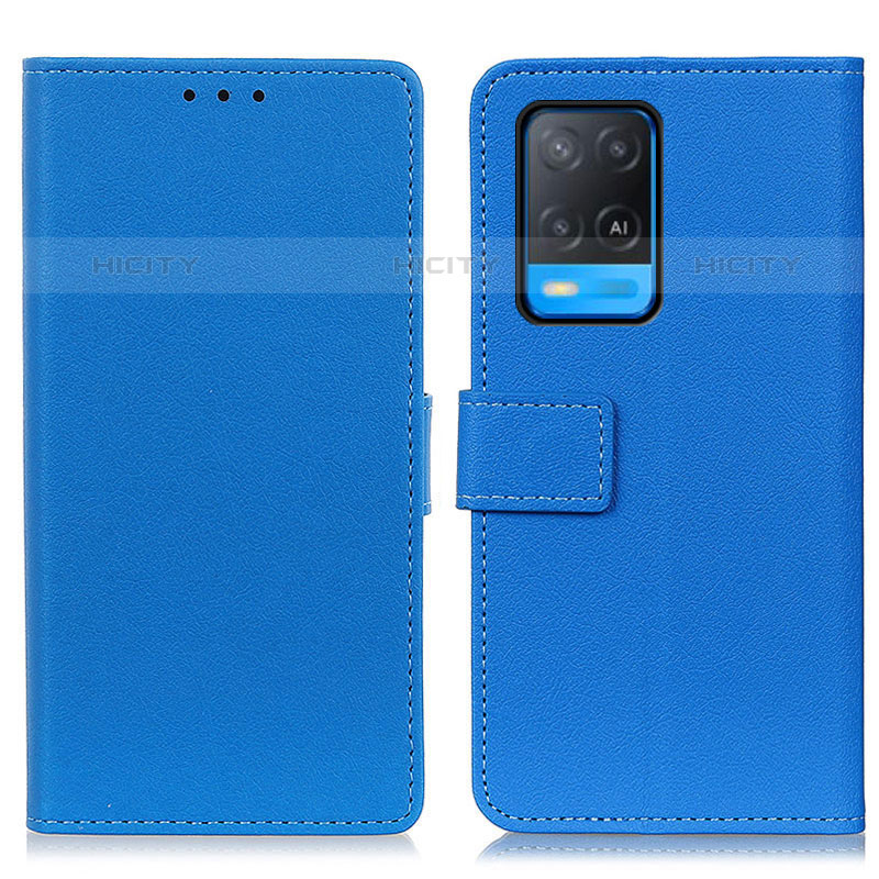 Funda de Cuero Cartera con Soporte Carcasa M08L para Oppo A54 4G Azul