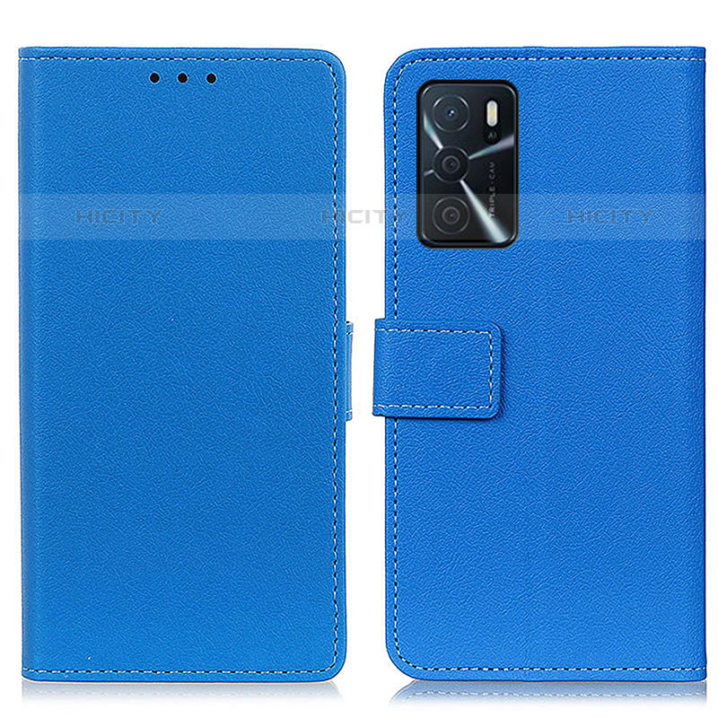 Funda de Cuero Cartera con Soporte Carcasa M08L para Oppo A54s Azul