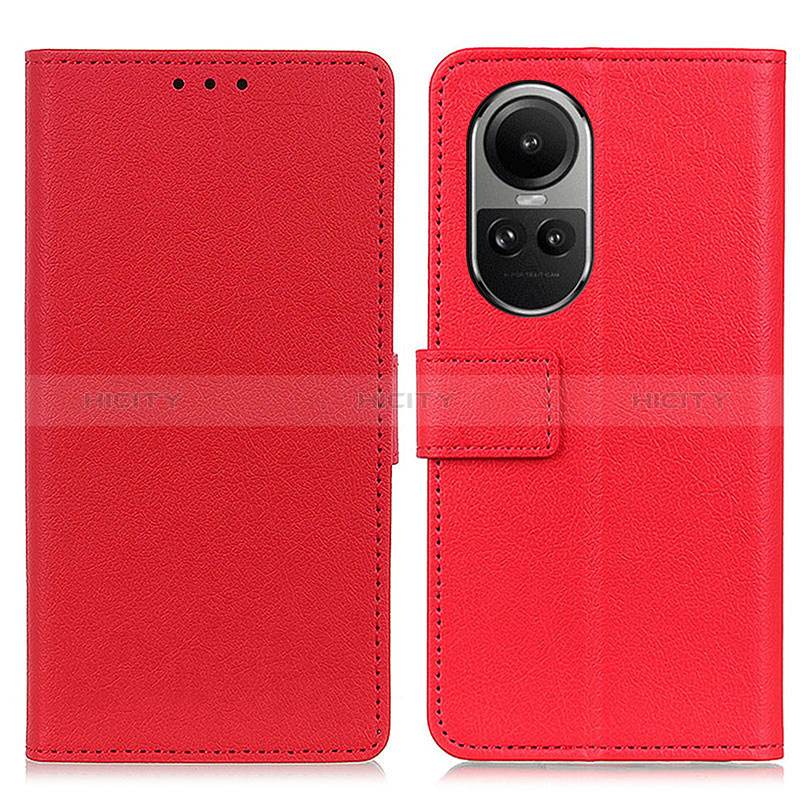 Funda de Cuero Cartera con Soporte Carcasa M08L para Oppo Reno10 Pro 5G Rojo