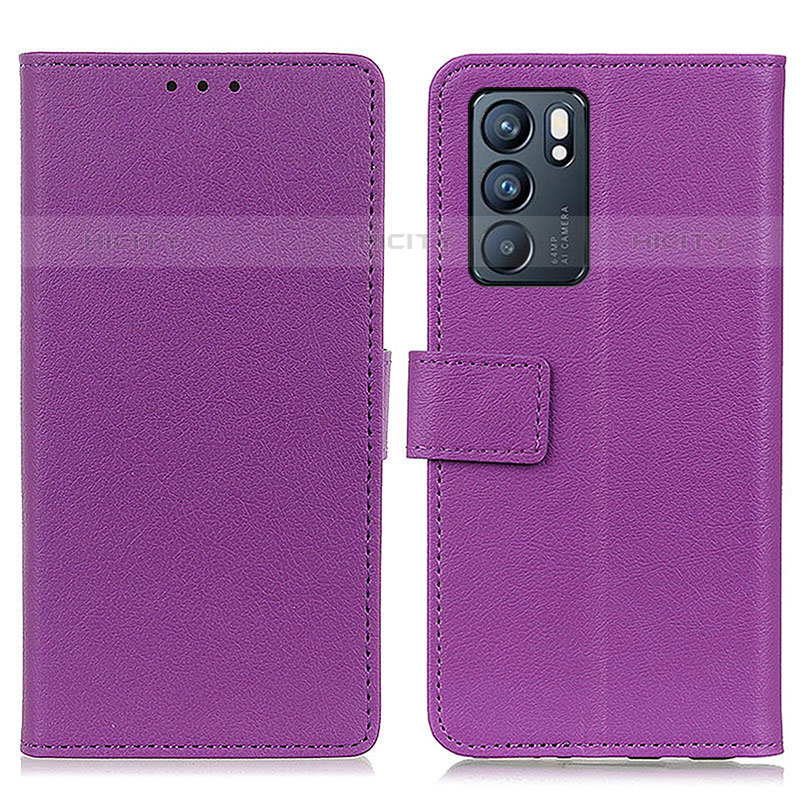 Funda de Cuero Cartera con Soporte Carcasa M08L para Oppo Reno6 5G