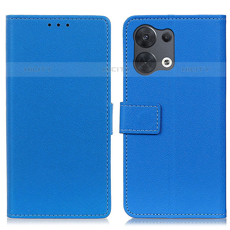 Funda de Cuero Cartera con Soporte Carcasa M08L para Oppo Reno8 5G Azul