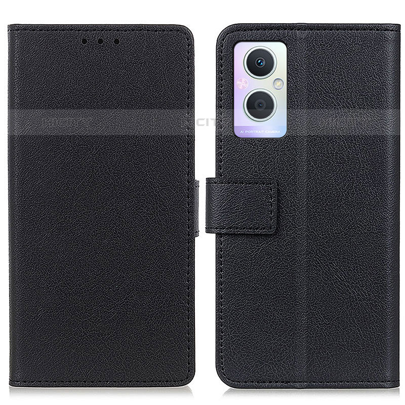 Funda de Cuero Cartera con Soporte Carcasa M08L para Oppo Reno8 Lite 5G Negro