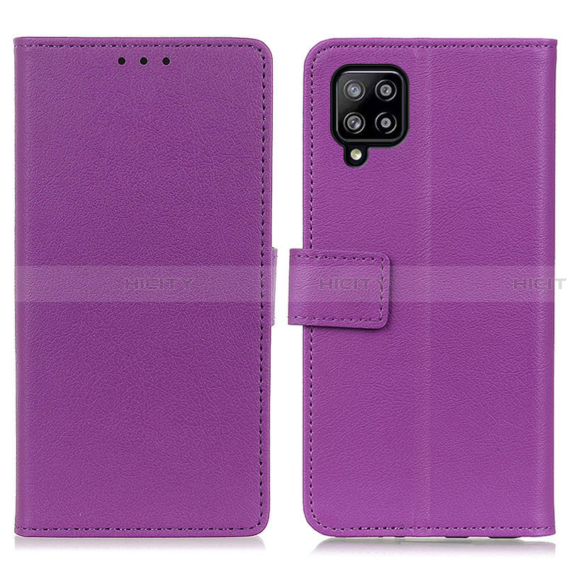 Funda de Cuero Cartera con Soporte Carcasa M08L para Samsung Galaxy A22 4G Morado