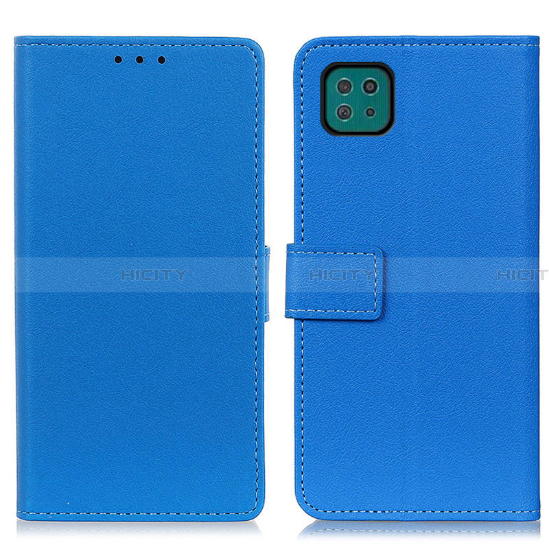 Funda de Cuero Cartera con Soporte Carcasa M08L para Samsung Galaxy A22 5G Azul