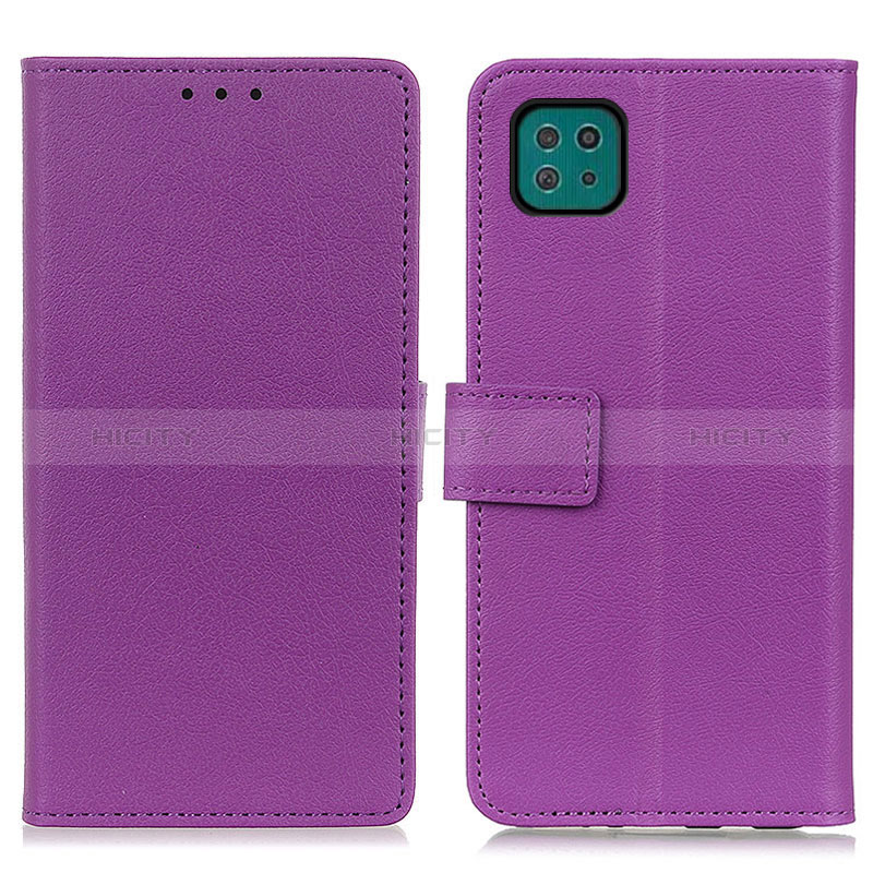 Funda de Cuero Cartera con Soporte Carcasa M08L para Samsung Galaxy A22s 5G Morado