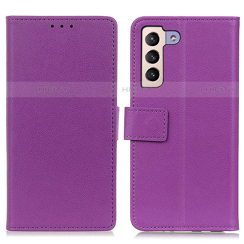 Funda de Cuero Cartera con Soporte Carcasa M08L para Samsung Galaxy S21 5G Morado