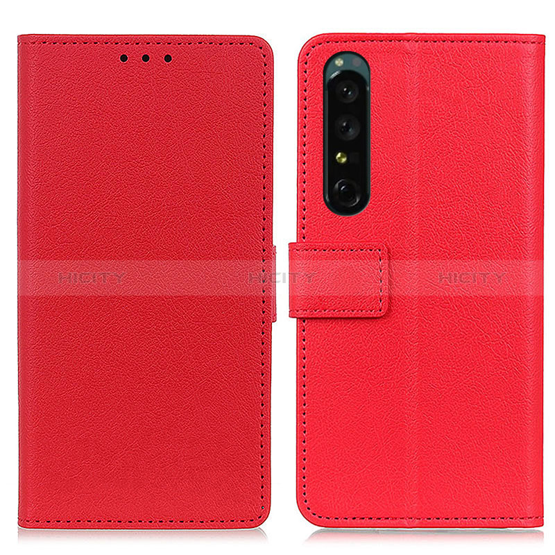 Funda de Cuero Cartera con Soporte Carcasa M08L para Sony Xperia 1 IV Rojo