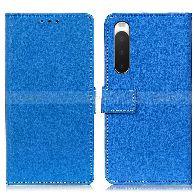 Funda de Cuero Cartera con Soporte Carcasa M08L para Sony Xperia 10 IV Azul