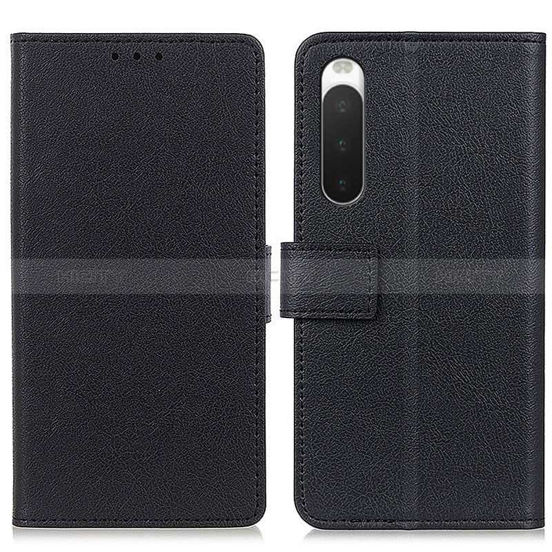 Funda de Cuero Cartera con Soporte Carcasa M08L para Sony Xperia 10 IV Negro