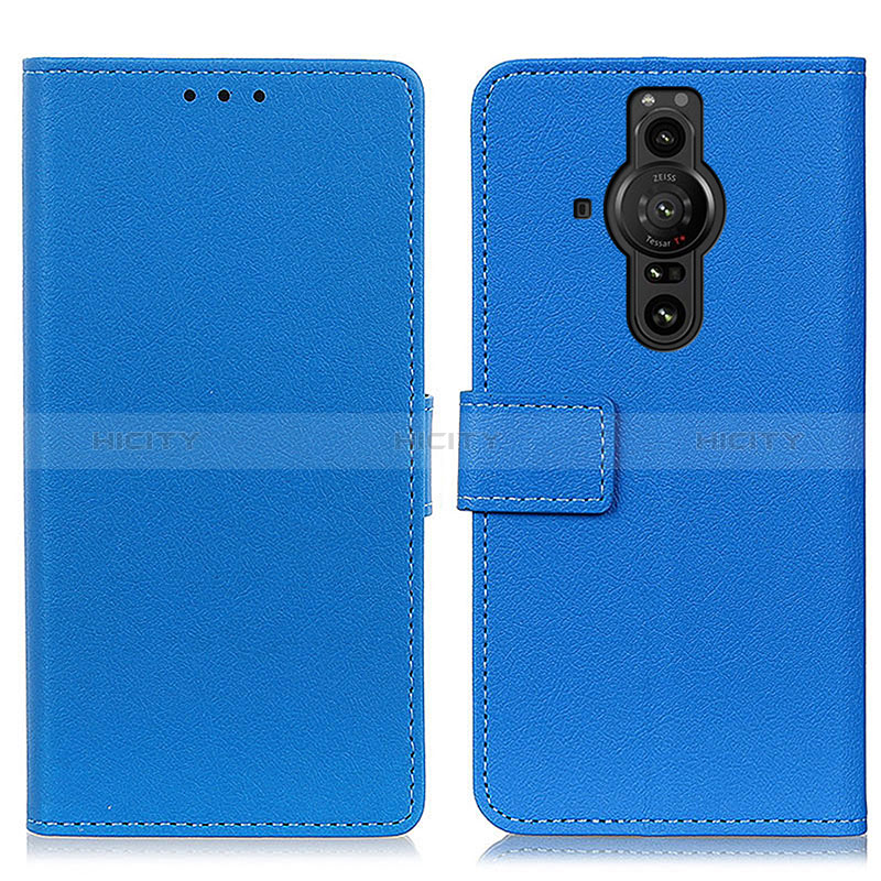 Funda de Cuero Cartera con Soporte Carcasa M08L para Sony Xperia PRO-I Azul