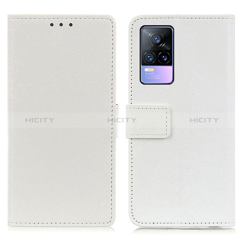 Funda de Cuero Cartera con Soporte Carcasa M08L para Vivo V21e 4G Blanco