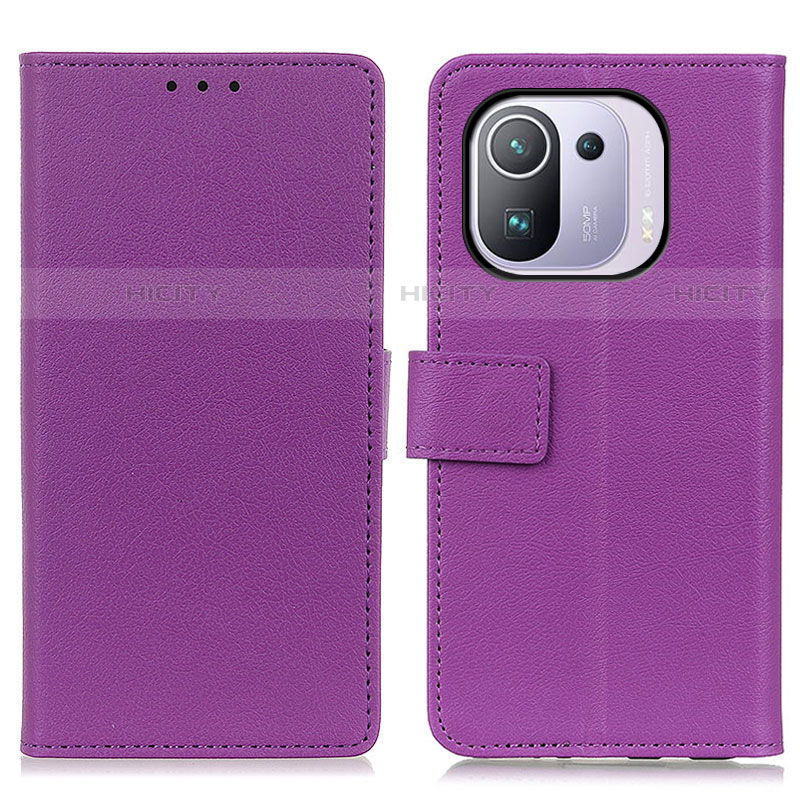 Funda de Cuero Cartera con Soporte Carcasa M08L para Xiaomi Mi 11 Pro 5G Morado