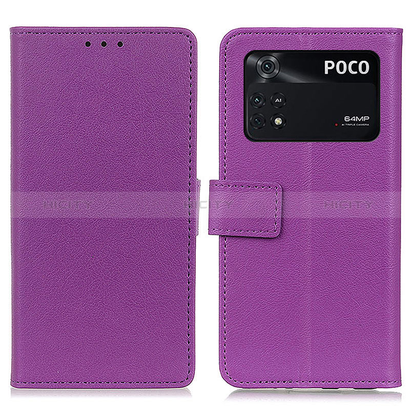 Funda de Cuero Cartera con Soporte Carcasa M08L para Xiaomi Poco M4 Pro 4G