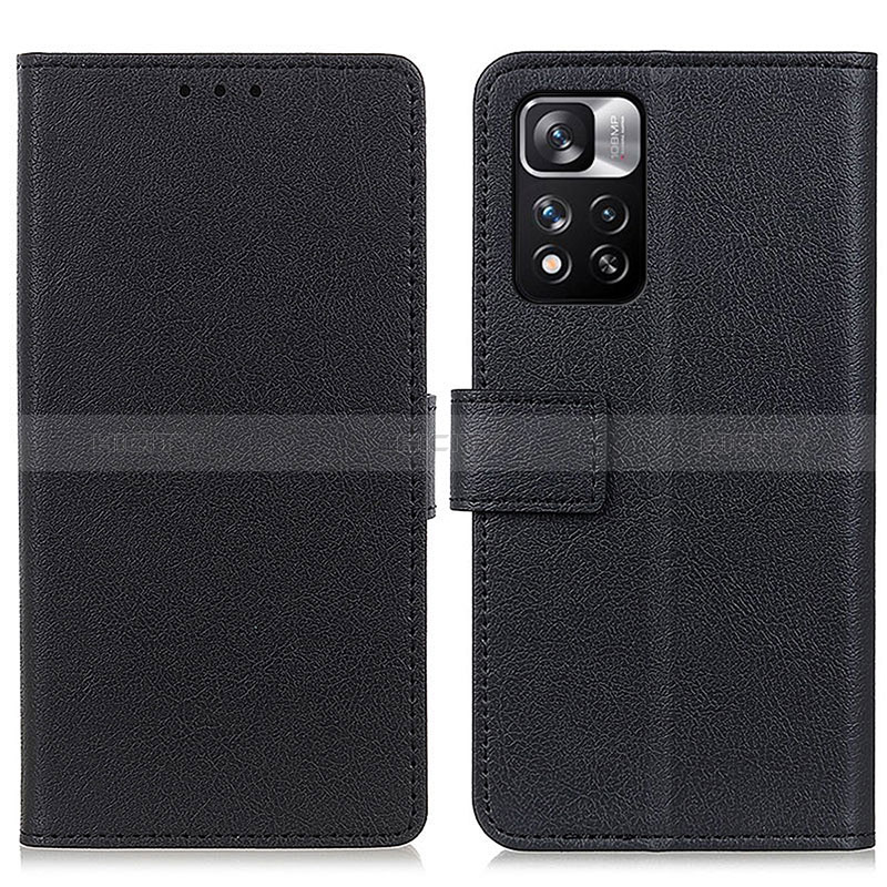 Funda de Cuero Cartera con Soporte Carcasa M08L para Xiaomi Redmi Note 11 Pro+ Plus 5G Negro