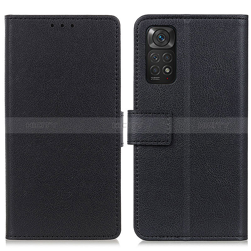 Funda de Cuero Cartera con Soporte Carcasa M08L para Xiaomi Redmi Note 11S 4G Negro