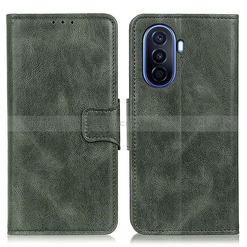 Funda de Cuero Cartera con Soporte Carcasa M09L para Huawei Nova Y71 Verde