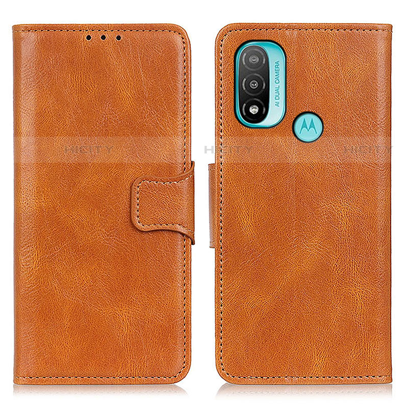 Funda de Cuero Cartera con Soporte Carcasa M09L para Motorola Moto E20 Marron