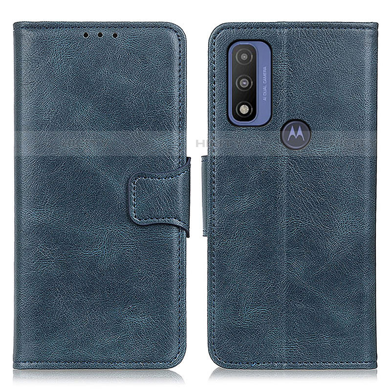 Funda de Cuero Cartera con Soporte Carcasa M09L para Motorola Moto G Pure Azul