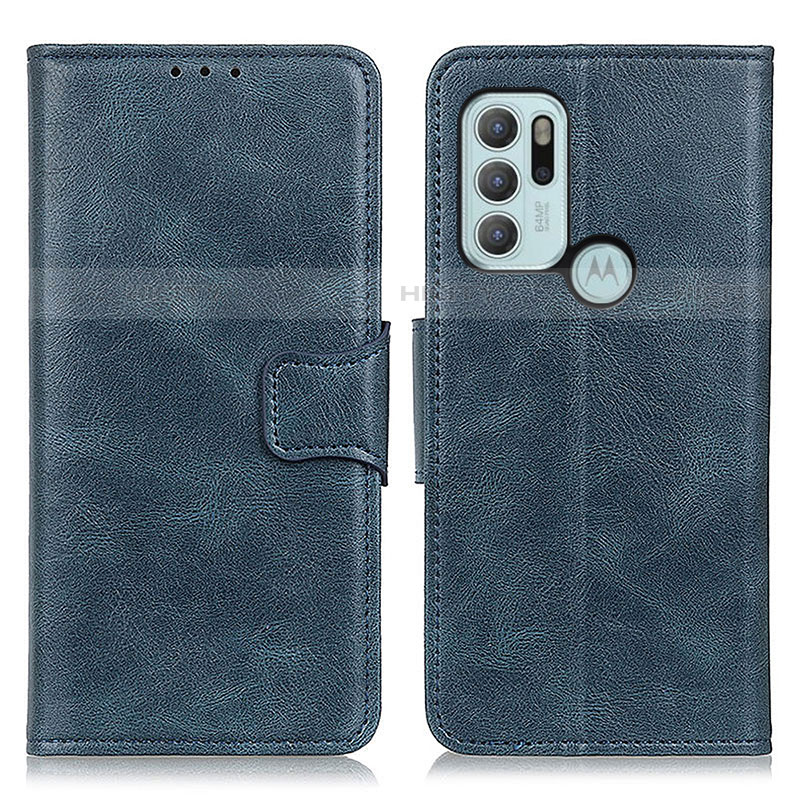 Funda de Cuero Cartera con Soporte Carcasa M09L para Motorola Moto G60s Azul