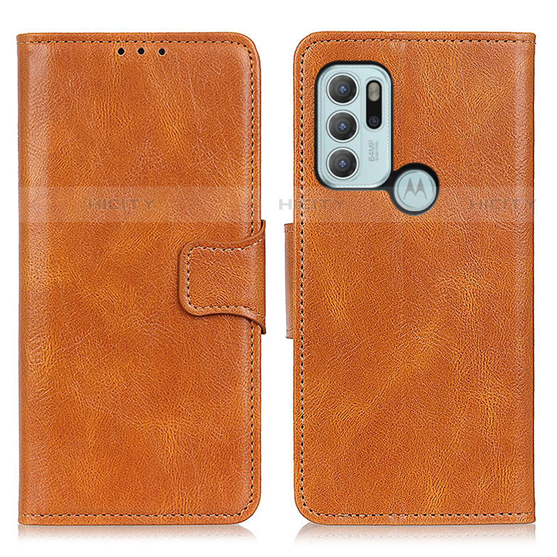 Funda de Cuero Cartera con Soporte Carcasa M09L para Motorola Moto G60s Marron