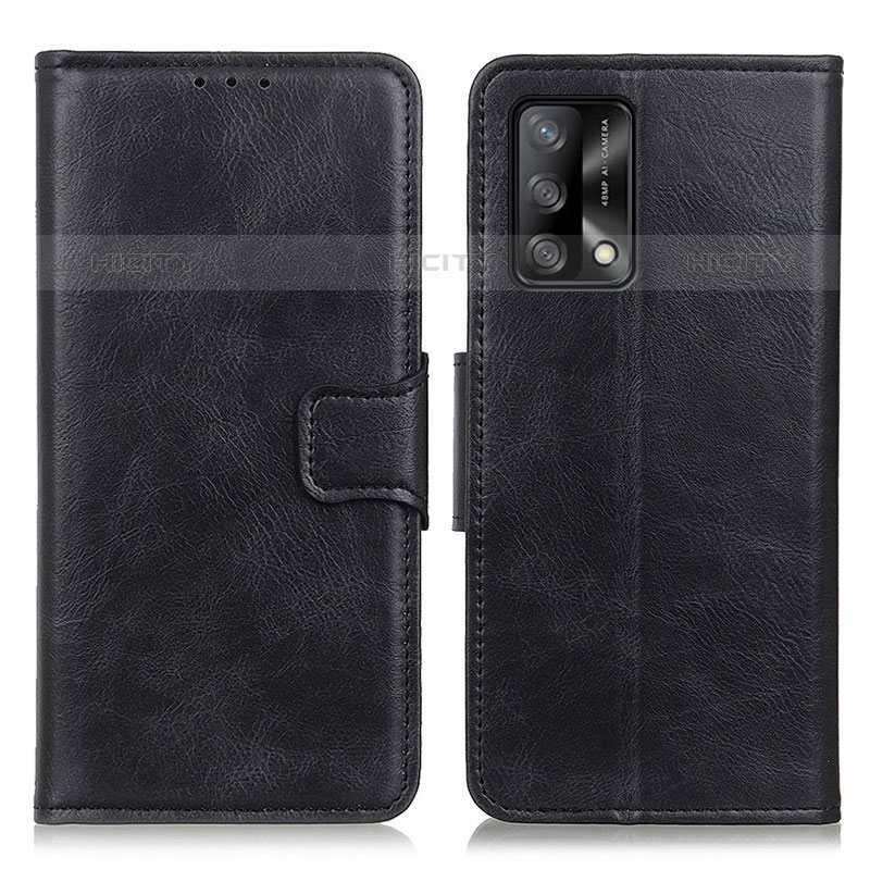 Funda de Cuero Cartera con Soporte Carcasa M09L para Oppo A74 4G Negro