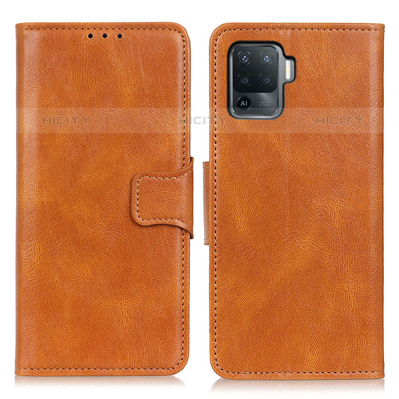 Funda de Cuero Cartera con Soporte Carcasa M09L para Oppo A94 4G Marron