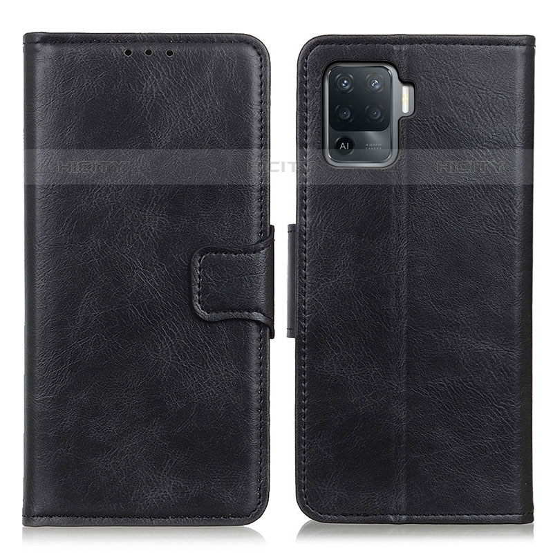 Funda de Cuero Cartera con Soporte Carcasa M09L para Oppo Reno5 F Negro