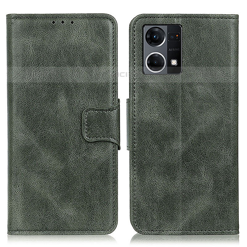 Funda de Cuero Cartera con Soporte Carcasa M09L para Oppo Reno7 4G Verde